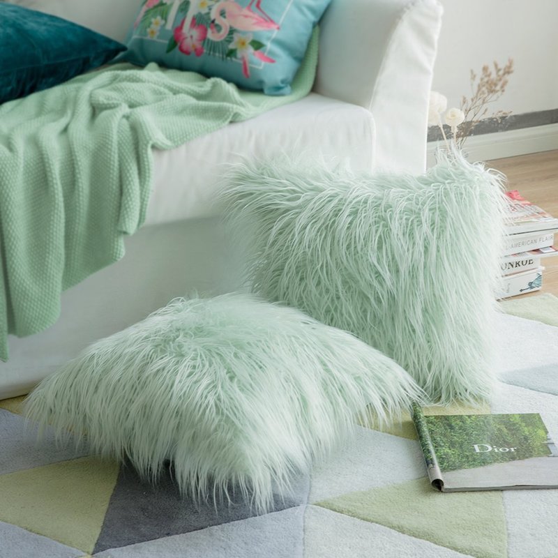 HKM-646803 Plush Gradient Pillowcase in Various Colors - Soft, Skin-Friendly Cushion Cover for Home and Outdoor Use