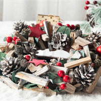 HKM-646867 Nordic Porvoo Christmas Wreaths in Silver and Red Variants