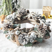 HKM-646867 Nordic Porvoo Christmas Wreaths in Silver and Red Variants