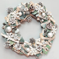 HKM-646867 Nordic Porvoo Christmas Wreaths in Silver and Red Variants