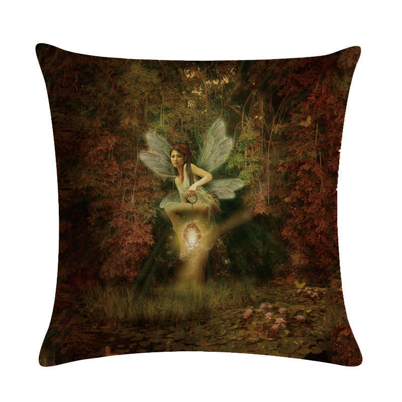 KTX-646931 Customizable 45x45cm Linen Cushion Cover with Digital Print Front and Plain Cotton Back
