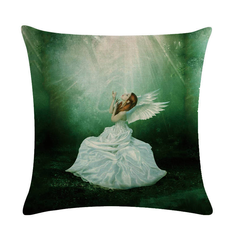 KTX-646931 Customizable 45x45cm Linen Cushion Cover with Digital Print Front and Plain Cotton Back
