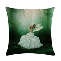 HKM-646931 Customizable 45x45cm Linen Cushion Cover with Digital Print Front and Plain Cotton Back