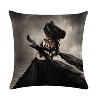 HKM-646931 Customizable 45x45cm Linen Cushion Cover with Digital Print Front and Plain Cotton Back