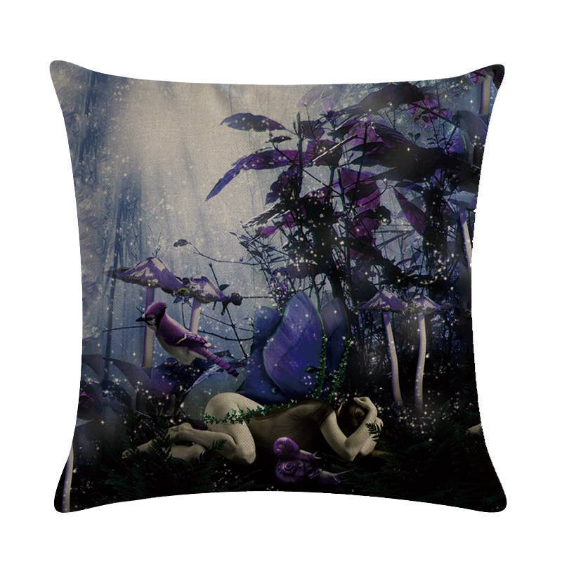 KTX-646931 Customizable 45x45cm Linen Cushion Cover with Digital Print Front and Plain Cotton Back