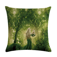HKM-646931 Customizable 45x45cm Linen Cushion Cover with Digital Print Front and Plain Cotton Back