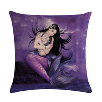 HKM-646931 Customizable 45x45cm Linen Cushion Cover with Digital Print Front and Plain Cotton Back