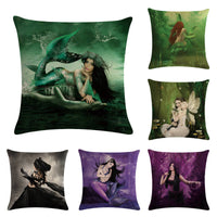 HKM-646931 Customizable 45x45cm Linen Cushion Cover with Digital Print Front and Plain Cotton Back
