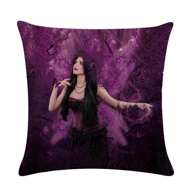 KTX-646931 Customizable 45x45cm Linen Cushion Cover with Digital Print Front and Plain Cotton Back