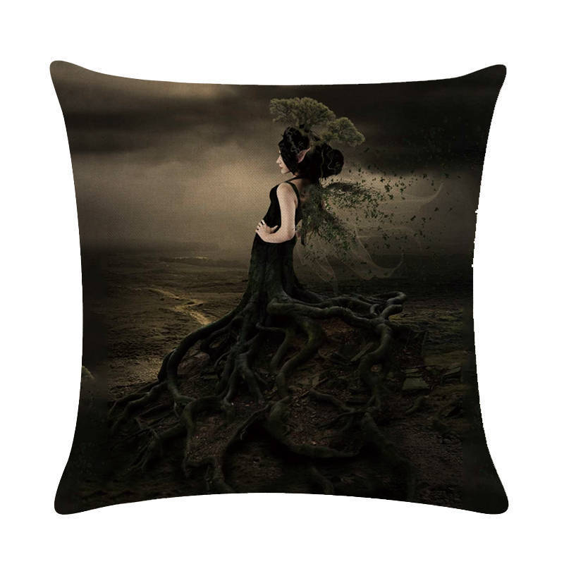 KTX-646931 Customizable 45x45cm Linen Cushion Cover with Digital Print Front and Plain Cotton Back