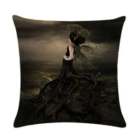 HKM-646931 Customizable 45x45cm Linen Cushion Cover with Digital Print Front and Plain Cotton Back