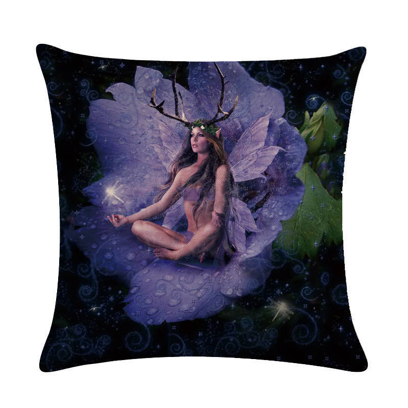 KTX-646931 Customizable 45x45cm Linen Cushion Cover with Digital Print Front and Plain Cotton Back