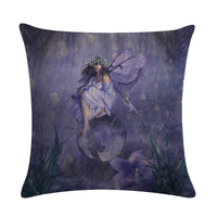 HKM-646931 Customizable 45x45cm Linen Cushion Cover with Digital Print Front and Plain Cotton Back
