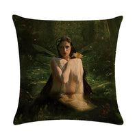 HKM-646931 Customizable 45x45cm Linen Cushion Cover with Digital Print Front and Plain Cotton Back