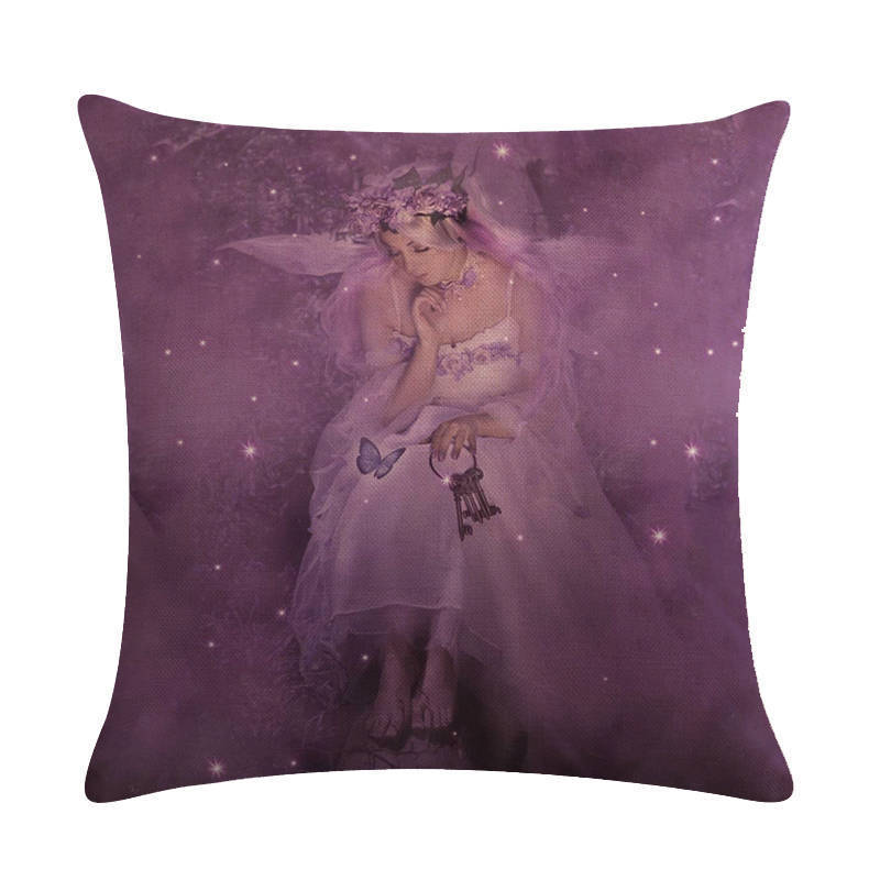 KTX-646931 Customizable 45x45cm Linen Cushion Cover with Digital Print Front and Plain Cotton Back