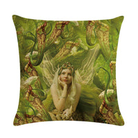 HKM-646931 Customizable 45x45cm Linen Cushion Cover with Digital Print Front and Plain Cotton Back