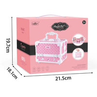HKM-646931 Kids Pretend Play Makeup Set in Suitcase - Real Cosmetics Kit for Girls Ages 2-7