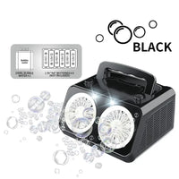 HKM-647059 Automatic Bubble Maker Machine for All Ages - Portable Electric Bubble Blower in Black or White