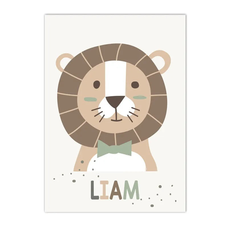 KTX-647187 Lion Canvas Wall Art - Nordic Decorative Painting in Various Sizes