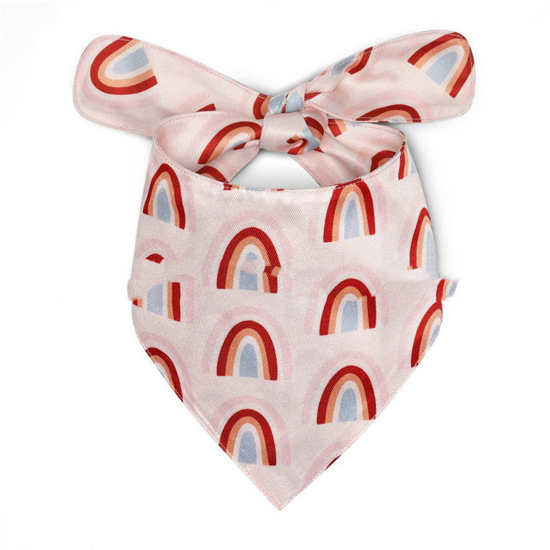HKM-647251 Multicolor Fashion Pet Print Dog Bib with Heart, Cactus, and Seasonal Themes