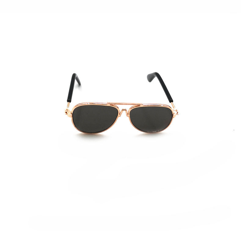 HKM-647251 Pet Mini Hip Hop Sunglasses for Small Pets - Colorful Metal Frame with Resin Lenses - 8CM