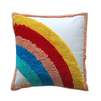 HKM-647251 Rainbow Tufted Pillowcase Collection - Embroidered Fashion Design in Multiple Sizes