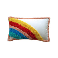 HKM-647251 Rainbow Tufted Pillowcase Collection - Embroidered Fashion Design in Multiple Sizes