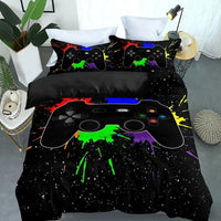 HKM-647571 Geometric Pattern Digital Printed Quilt Cover Bedding Set - Multiple Sizes Available