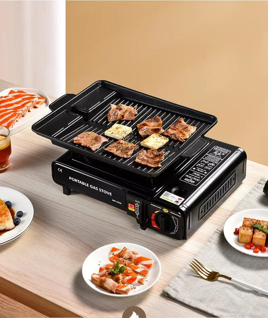 KTX-647763 Portable Outdoor Gas Stove Grill for Barbecue and Cooking