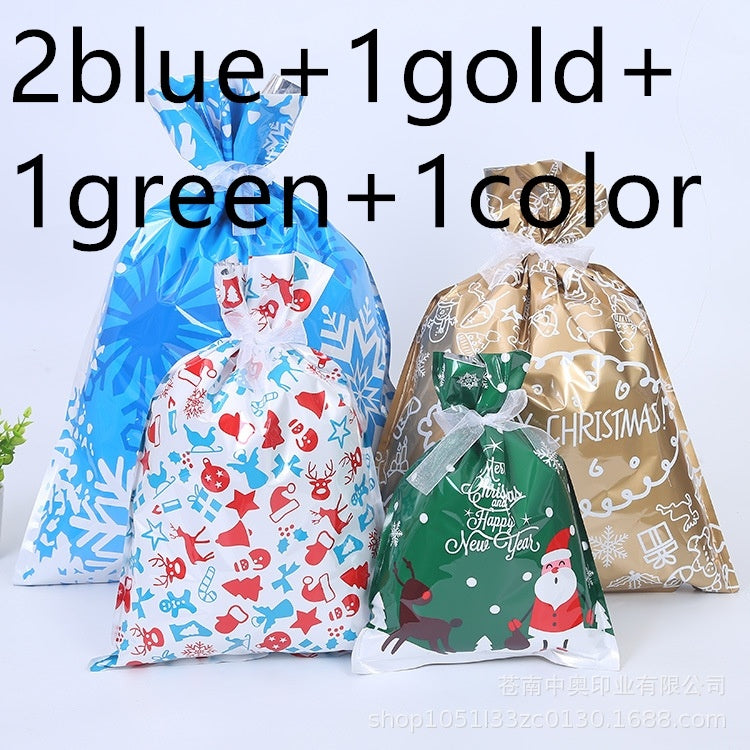 HKM-648019 Christmas Gift Candy Bags Set - 30 Cute Aluminum Foil Pouches for Kids, Ideal for Treats and Decorations