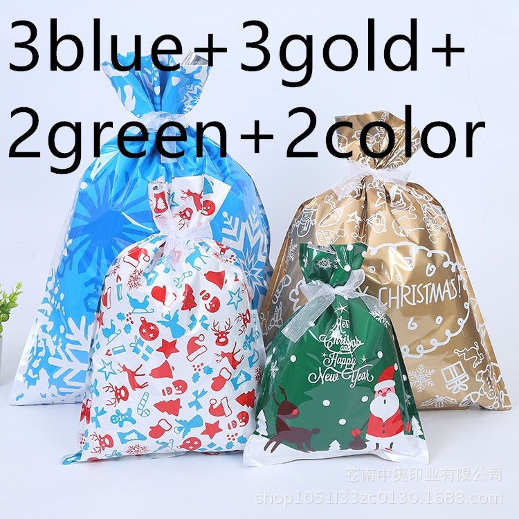 HKM-648019 Christmas Gift Candy Bags Set - 30 Cute Aluminum Foil Pouches for Kids, Ideal for Treats and Decorations