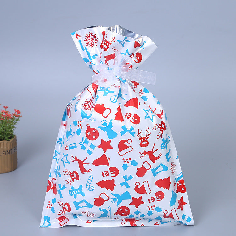 HKM-648019 Christmas Gift Candy Bags Set - 30 Cute Aluminum Foil Pouches for Kids, Ideal for Treats and Decorations