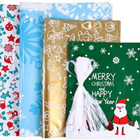 HKM-648019 Christmas Gift Candy Bags Set - 30 Cute Aluminum Foil Pouches for Kids, Ideal for Treats and Decorations
