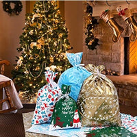 HKM-648019 Christmas Gift Candy Bags Set - 30 Cute Aluminum Foil Pouches for Kids, Ideal for Treats and Decorations