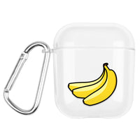 HKM-648147 Transparent Cartoon Hard Shell Case for Apple AirPods (1st & 2nd Gen) – Graffiti Pattern Designs