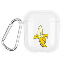 HKM-648147 Transparent Cartoon Hard Shell Case for Apple AirPods (1st & 2nd Gen) – Graffiti Pattern Designs