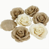 HKM-648211 Natural Linen Azalea Rose Flower Decoration for Hats, Shoes, and Clothing Accessories