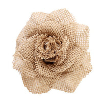 HKM-648211 Natural Linen Azalea Rose Flower Decoration for Hats, Shoes, and Clothing Accessories