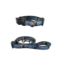 HKM-648595 Halloween Dog Print Harness and Leash Set with Collar, Polyester Material, Multiple Sizes Available