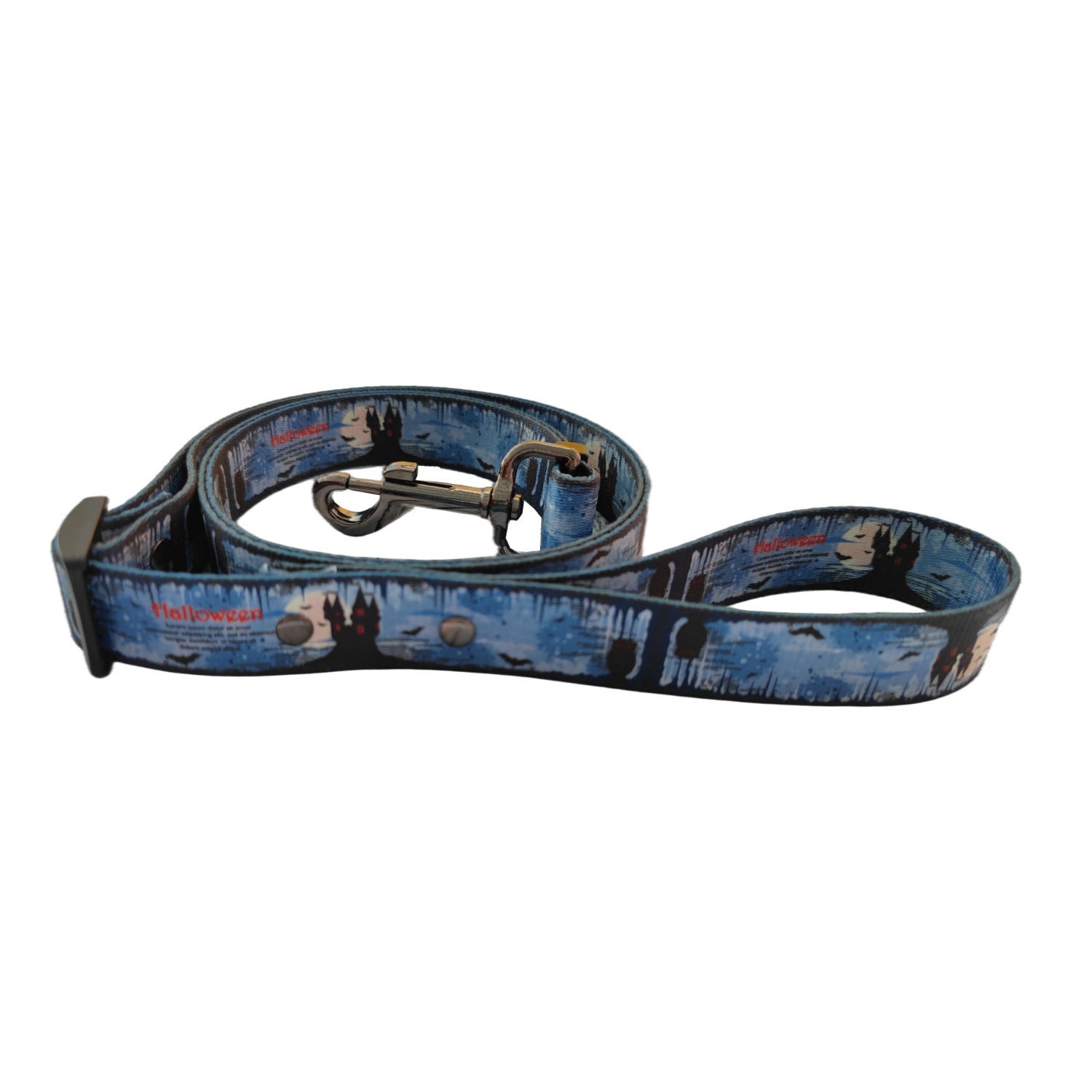 HKM-648595 Halloween Dog Print Harness and Leash Set with Collar, Polyester Material, Multiple Sizes Available