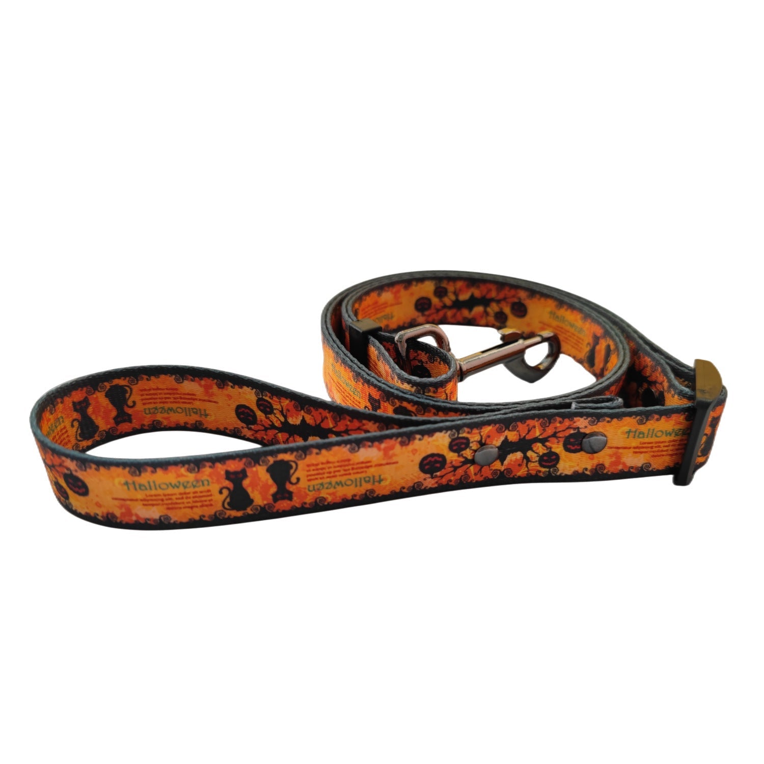 HKM-648595 Halloween Dog Print Harness and Leash Set with Collar, Polyester Material, Multiple Sizes Available