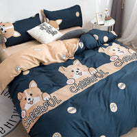 HKM-648723 Single Duvet Cover Set for Student Dormitories - Multiple Sizes Available, Soft Sanding Material