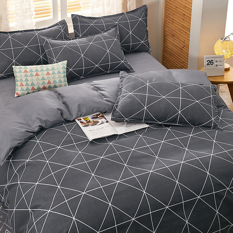 HKM-648723 Single Duvet Cover Set for Student Dormitories - Multiple Sizes Available, Soft Sanding Material