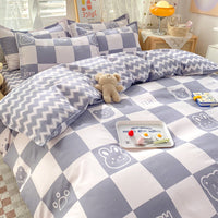 HKM-648723 Single Duvet Cover Set for Student Dormitories - Multiple Sizes Available, Soft Sanding Material