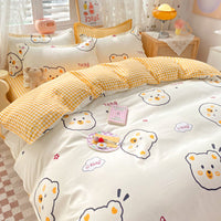 HKM-648723 Single Duvet Cover Set for Student Dormitories - Multiple Sizes Available, Soft Sanding Material