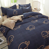 HKM-648723 Single Duvet Cover Set for Student Dormitories - Multiple Sizes Available, Soft Sanding Material