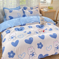 HKM-648723 Single Duvet Cover Set for Student Dormitories - Multiple Sizes Available, Soft Sanding Material