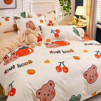 HKM-648723 Single Duvet Cover Set for Student Dormitories - Multiple Sizes Available, Soft Sanding Material