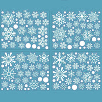 HKM-649171 Static Glass Window Stickers for Christmas and New Year - Cartoon Style, Waterproof PVC, 28x35cm