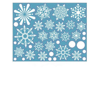 HKM-649171 Static Glass Window Stickers for Christmas and New Year - Cartoon Style, Waterproof PVC, 28x35cm